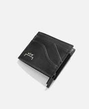 Load image into Gallery viewer, Curve Leather Zip Pouch (Black)
